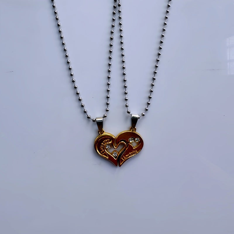Heart Shape Diamond Alloy Necklace Set