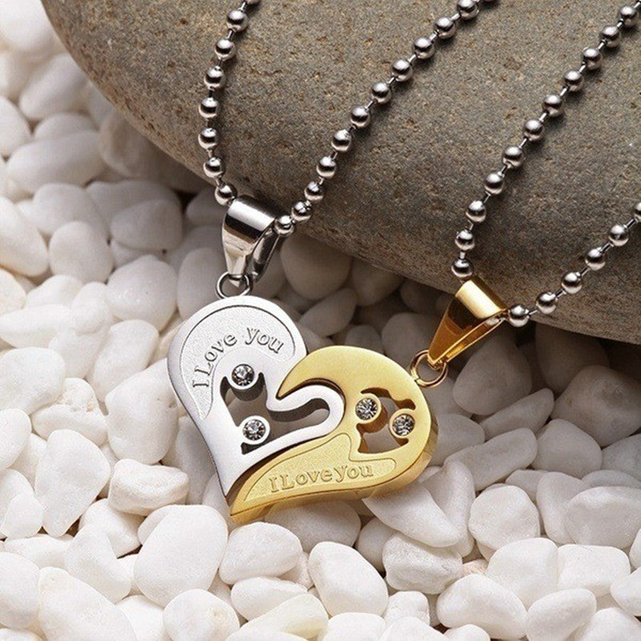 Heart Shape Diamond Alloy Necklace Set