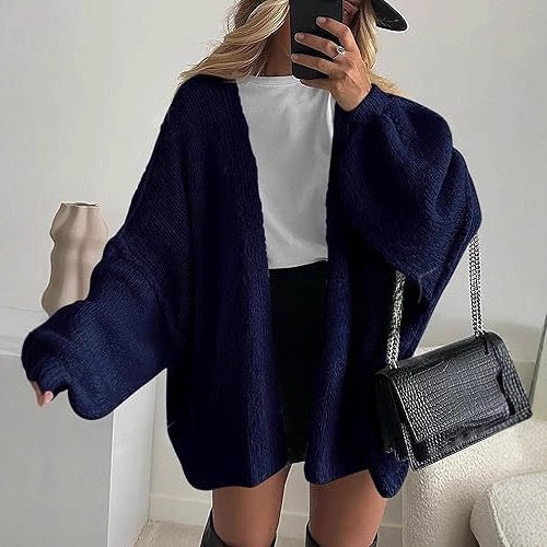 Women's knitted top - European casual sweater coat