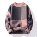 Casual Geometric Long Sleeve O-Neck Men's Knit Sweater