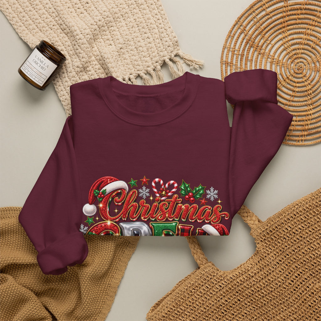 Christmas Crew Sweatshirt – "A Little Bit Crazier, A Little Bit Louder, Whole Lotta Love" Holiday Sweater