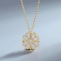 Copper Plated Love Four-Leaf Clover Necklace