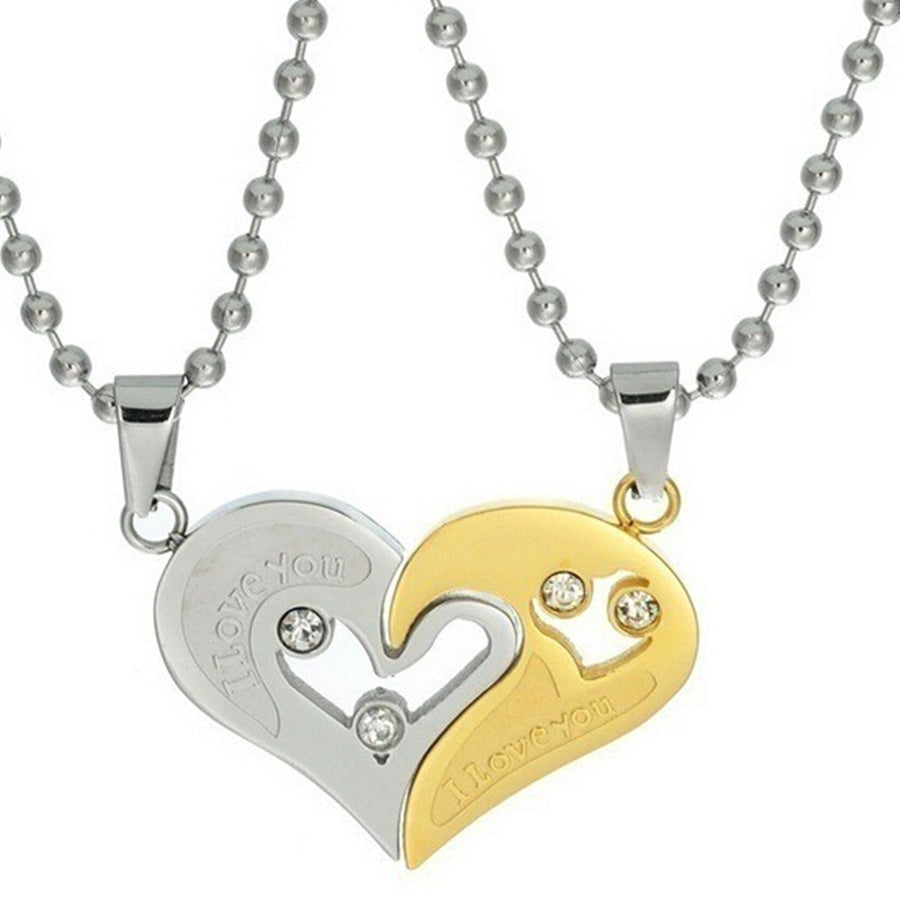 Heart Shape Diamond Alloy Necklace Set