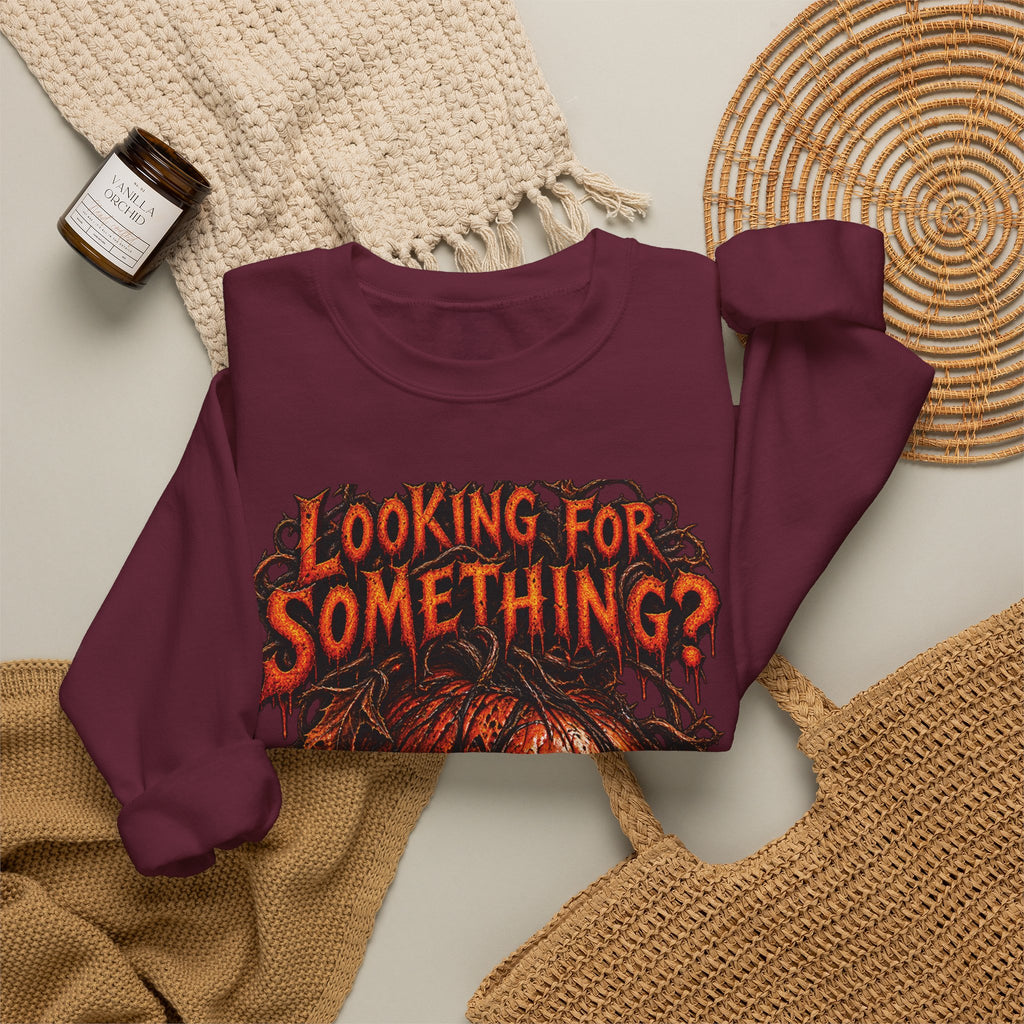 Skull "Looking For Something?" Crewneck Sweatshirt