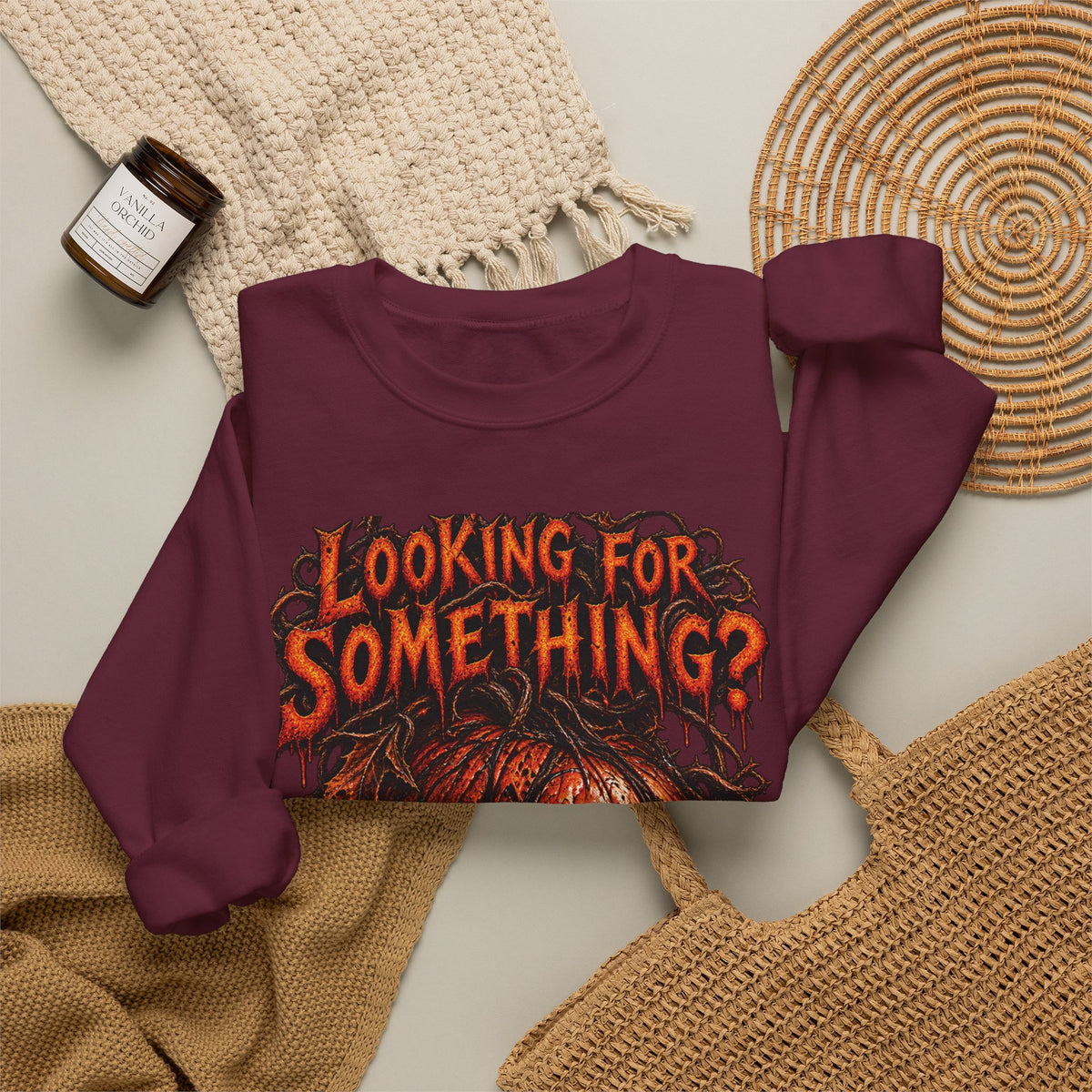 Skull "Looking For Something?" Crewneck Sweatshirt