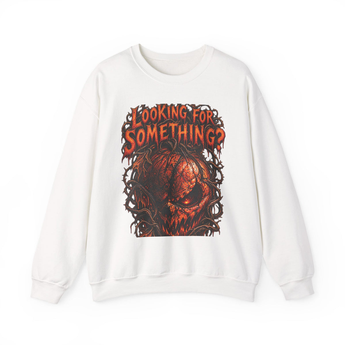 Skull "Looking For Something?" Crewneck Sweatshirt