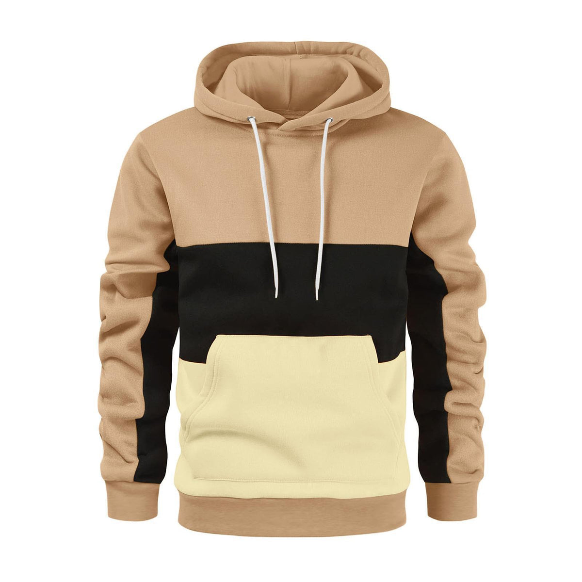Men's Color Block Fleece Hoodie