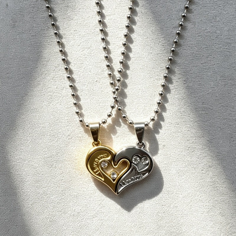 Heart Shape Diamond Alloy Necklace Set