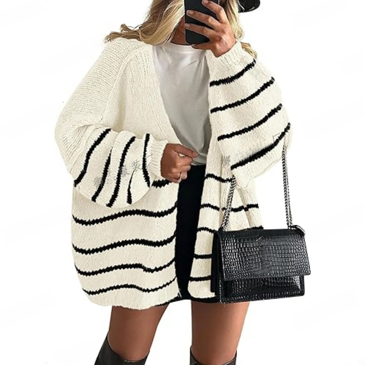Women's knitted top - European casual sweater coat