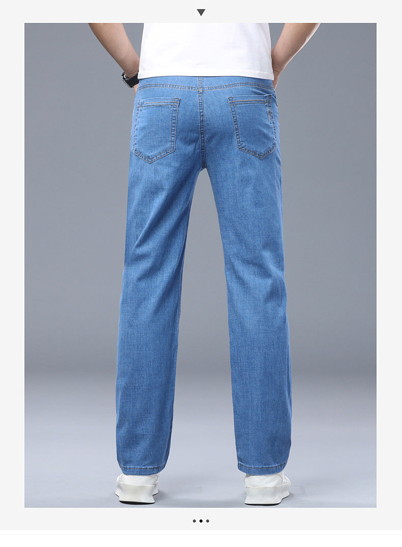 Men?s mid-rise stretch denim trousers