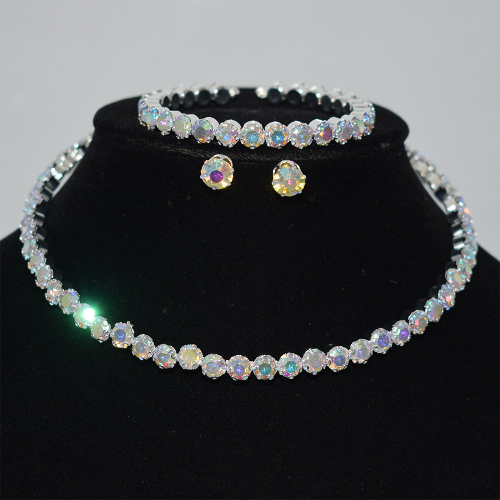 Zircon Water Drop Necklace Earrings