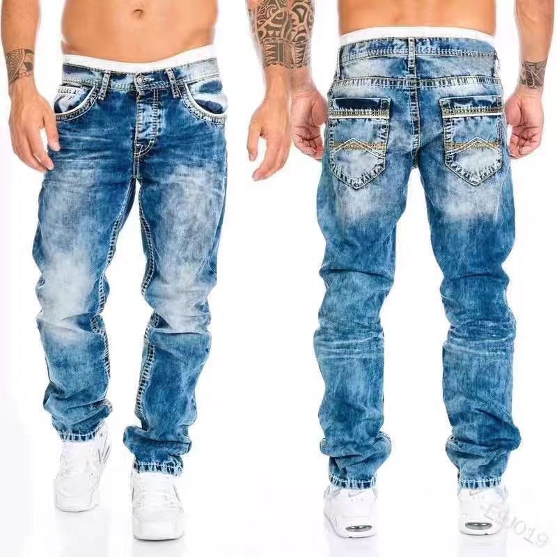 Vintage Straight Leg Denim Pants
