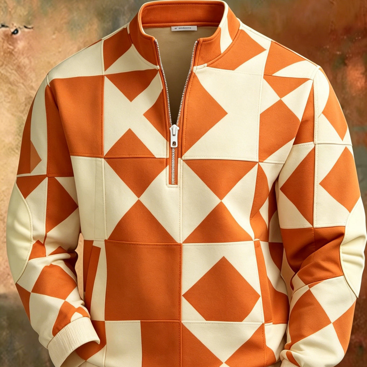 Mens Half Zip Pullover Hooded Sweatshirt