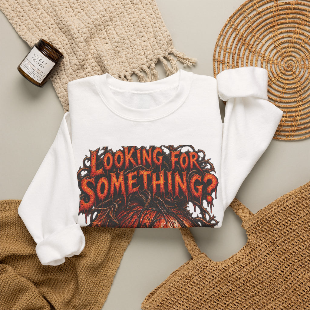 Skull "Looking For Something?" Crewneck Sweatshirt