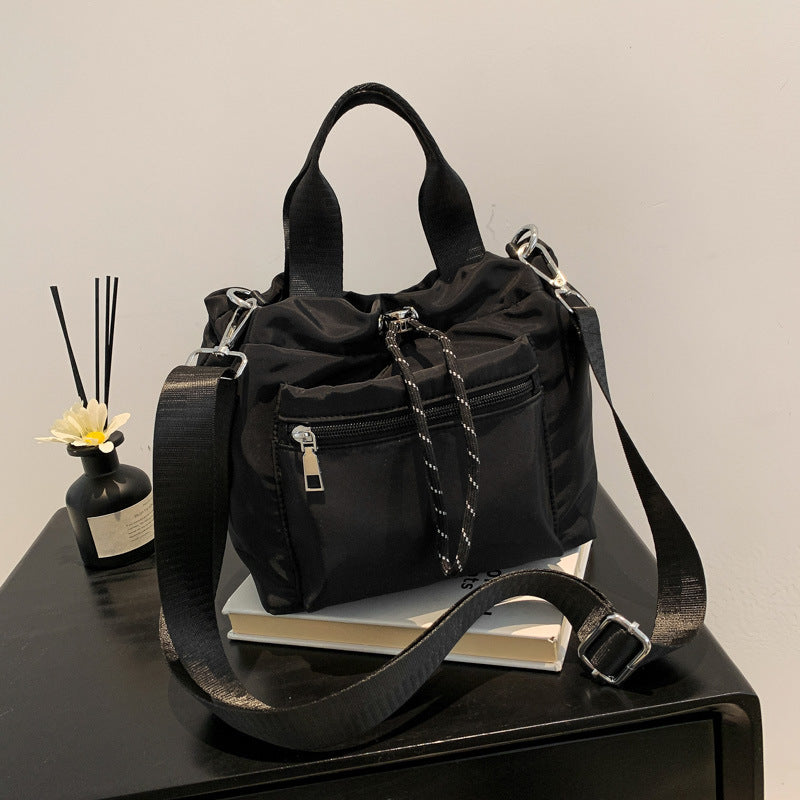 Women's Nylon Drawstring Bucket Bag