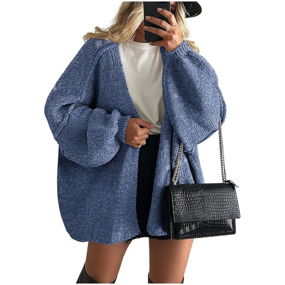 Women's knitted top - European casual sweater coat