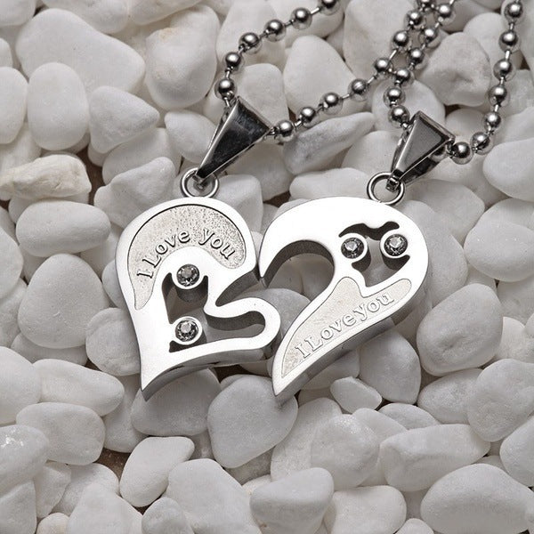 Heart Shape Diamond Alloy Necklace Set