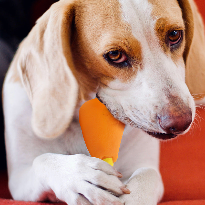 Vinyl Chicken Leg Dog Chew Toy