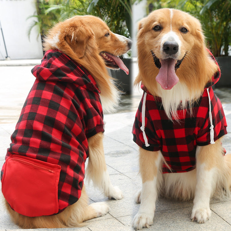 Fleece Zipper Pocket Pet Sweatshirt for Small Medium Large Dogs Cats