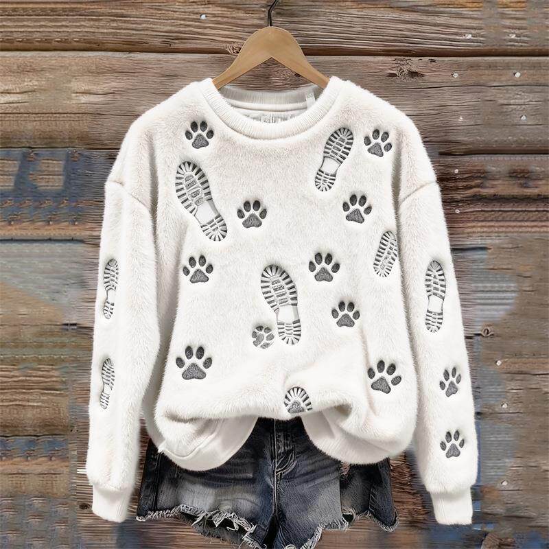 Flannel Crewneck Top