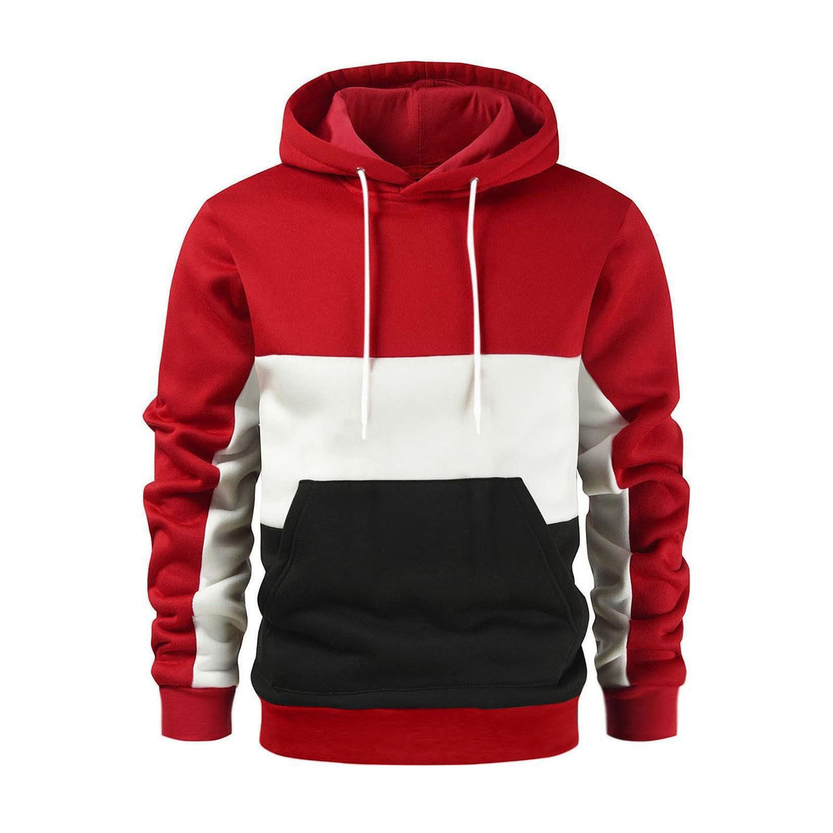 Men's Color Block Fleece Hoodie