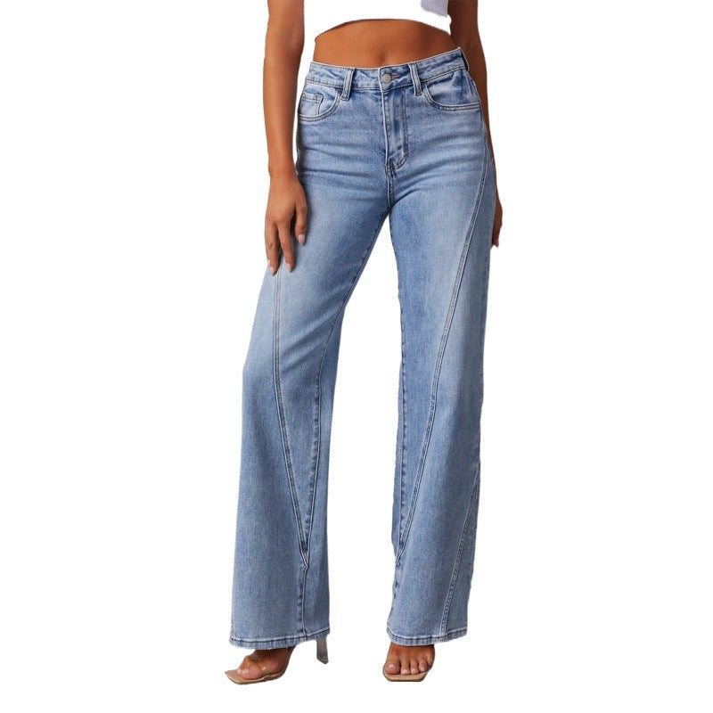 Loose-fitting wide-leg women's jeans