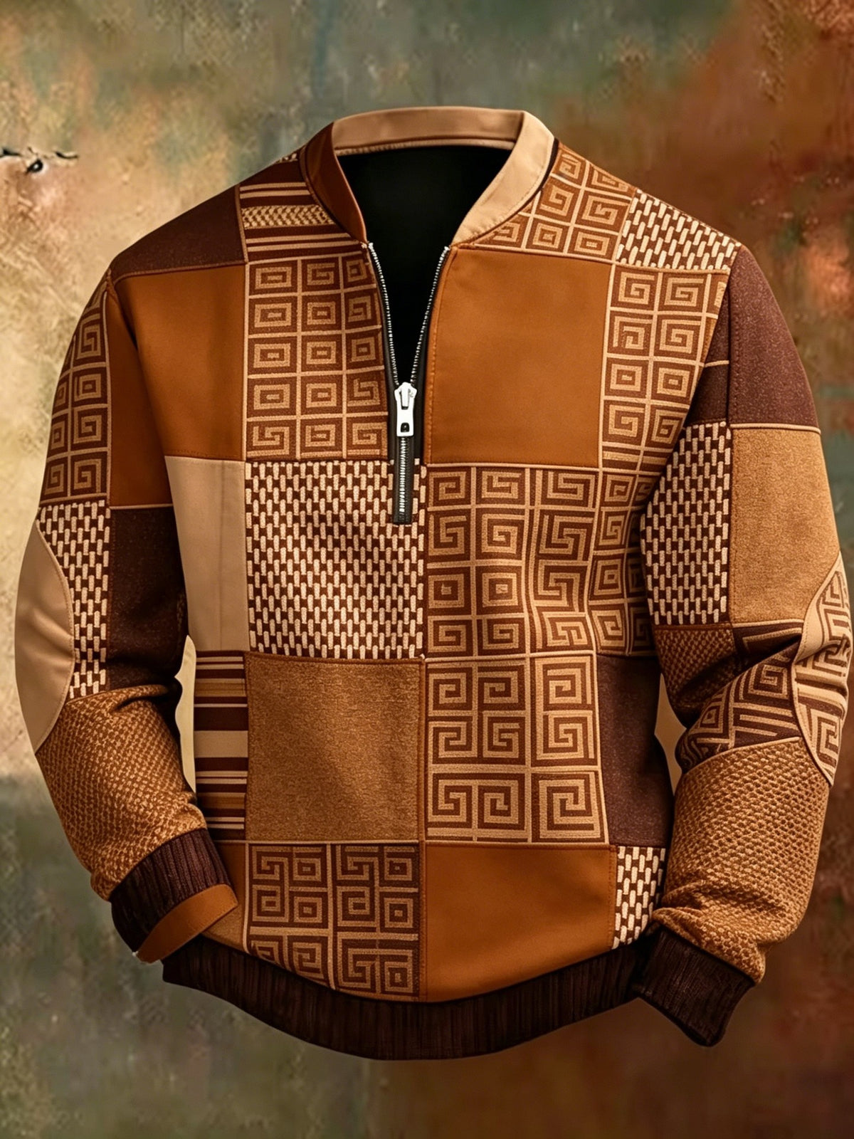 Mens Half Zip Pullover Hooded Sweatshirt