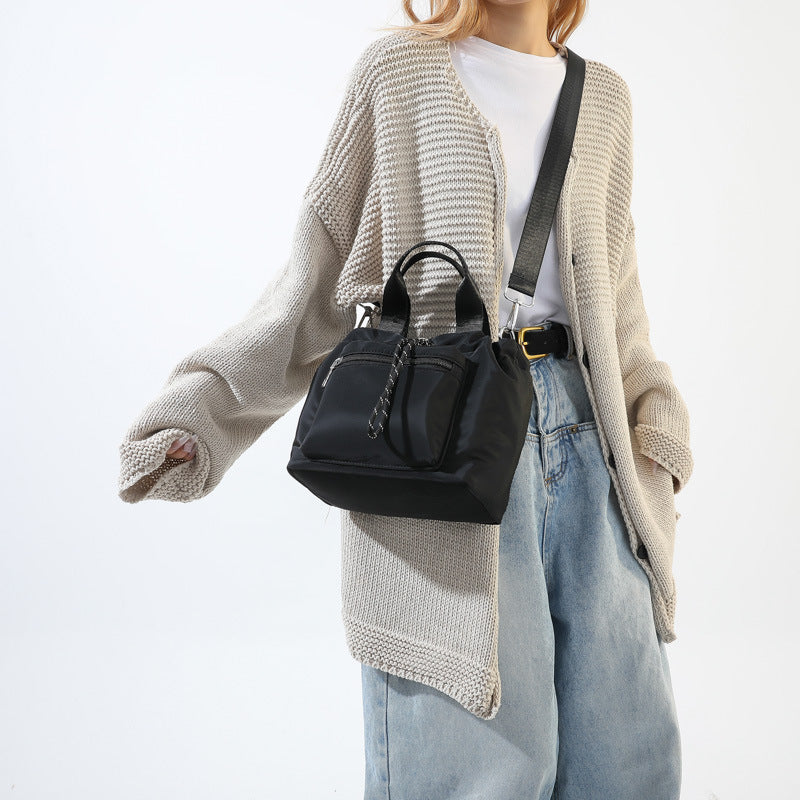 Women's Nylon Drawstring Bucket Bag
