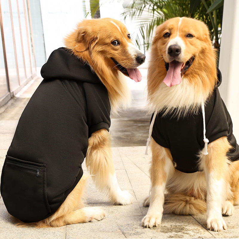 Fleece Zipper Pocket Pet Sweatshirt for Small Medium Large Dogs Cats