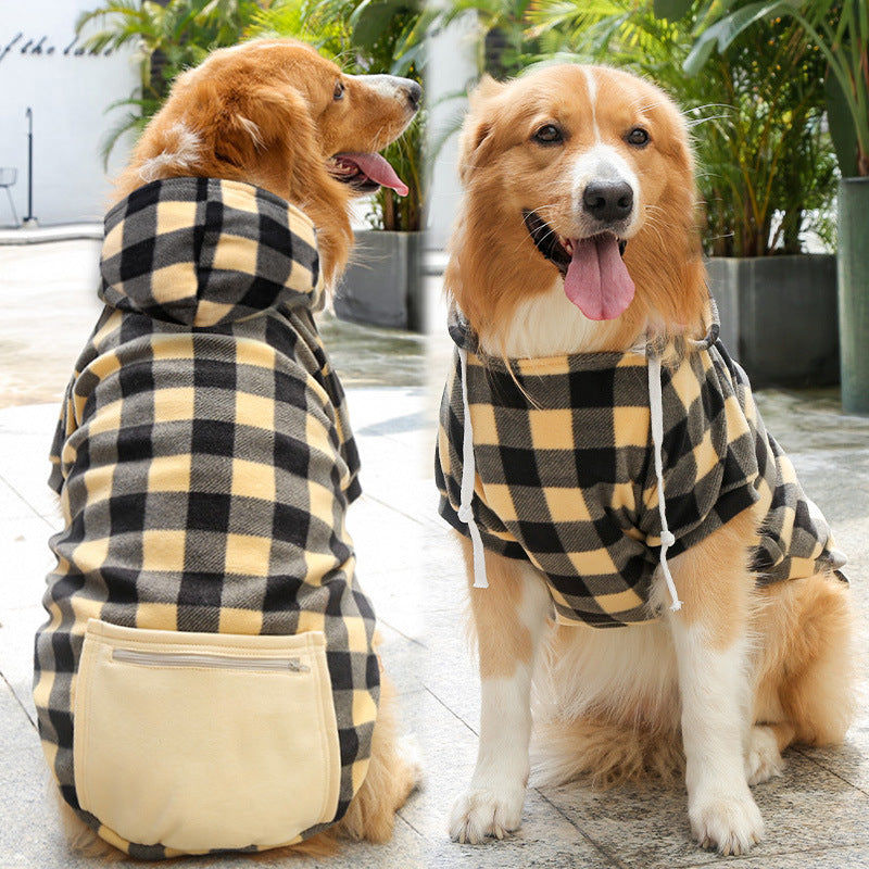 Fleece Zipper Pocket Pet Sweatshirt for Small Medium Large Dogs Cats