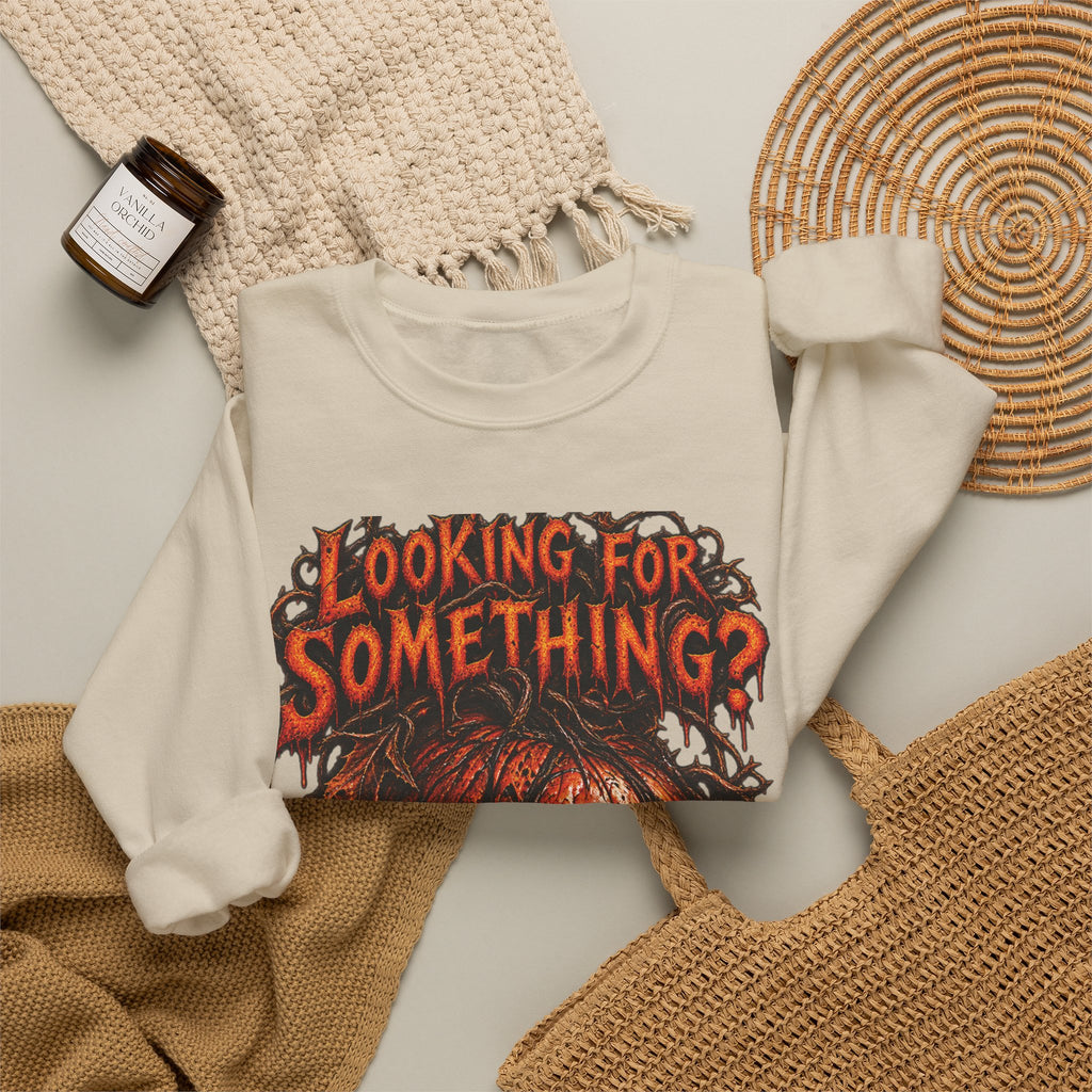 Skull "Looking For Something?" Crewneck Sweatshirt