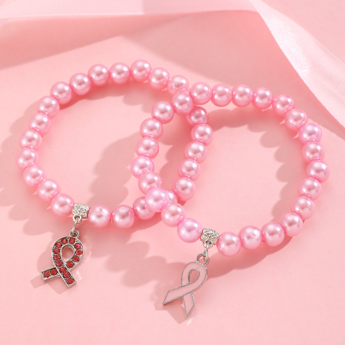 Breast cancer awareness necklace