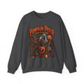 Pumpkin Patch Horror Crewneck Sweatshirt – Spooky Halloween Skull & Jack-O'-Lantern Design