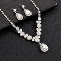 Rhinestone Bridal Jewelry Set with Tassel Design