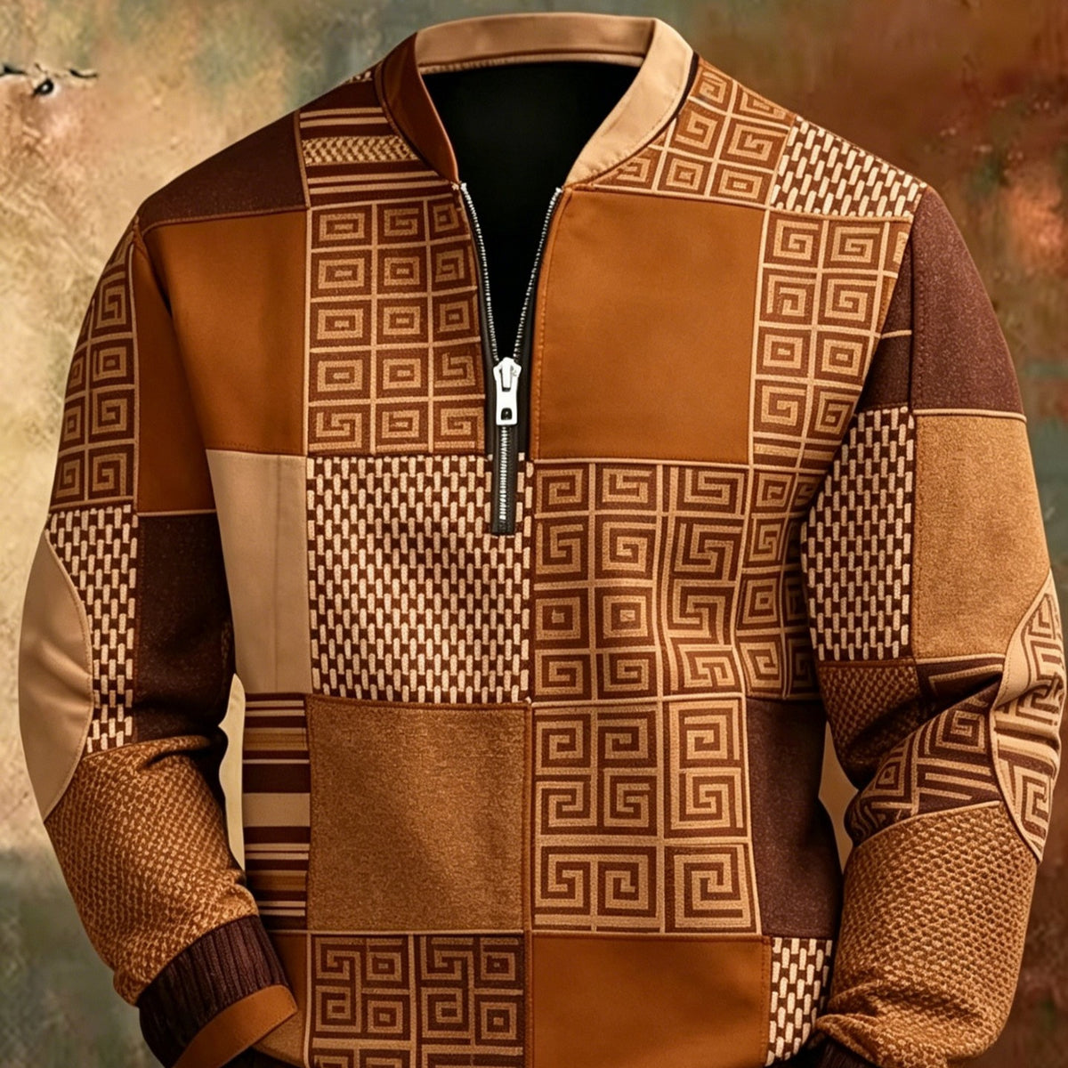 Mens Half Zip Pullover Hooded Sweatshirt