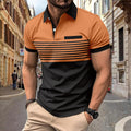Printed short-sleeved men's polo shirt
