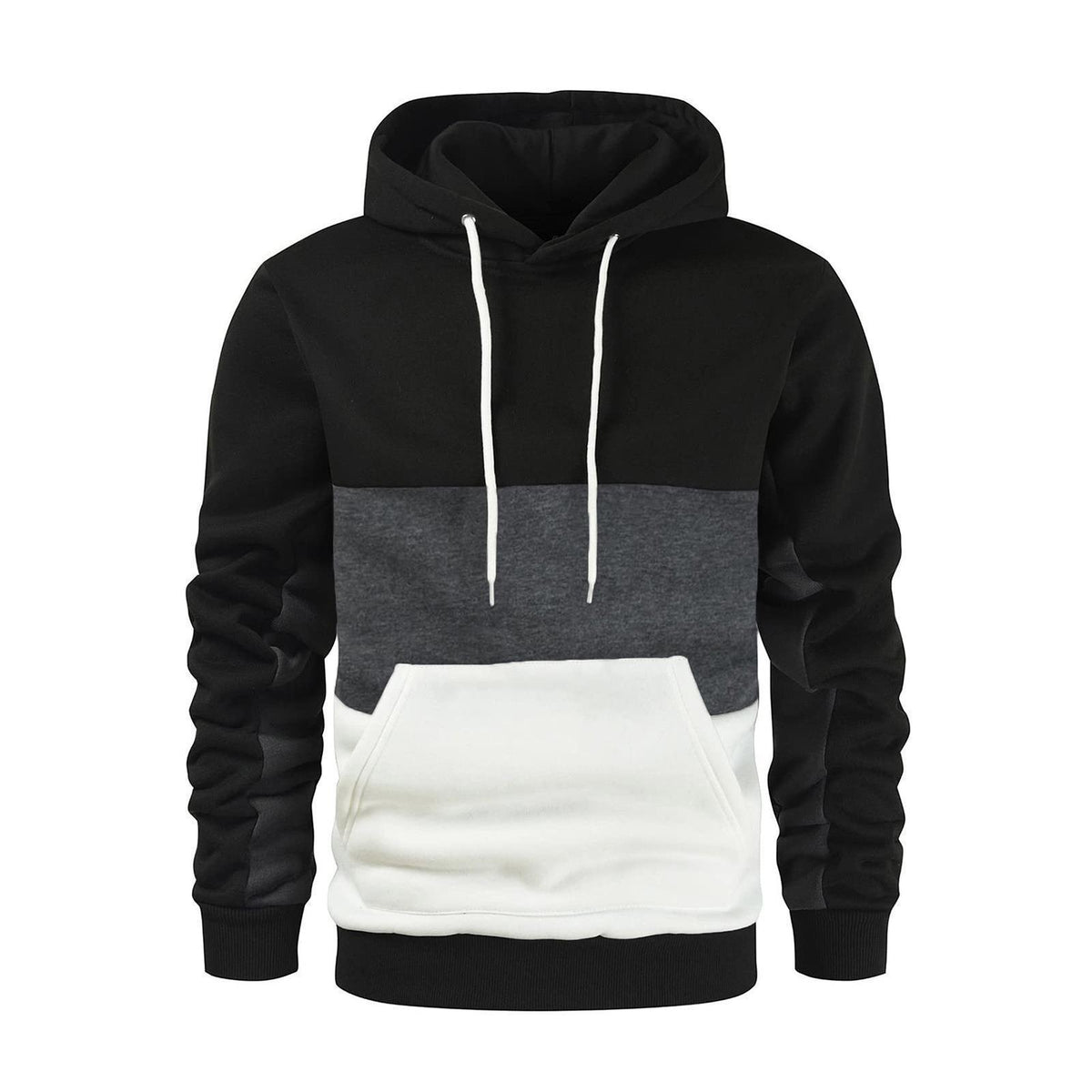Men's Color Block Fleece Hoodie