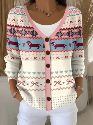 Women's V-Neck Knit Sweater