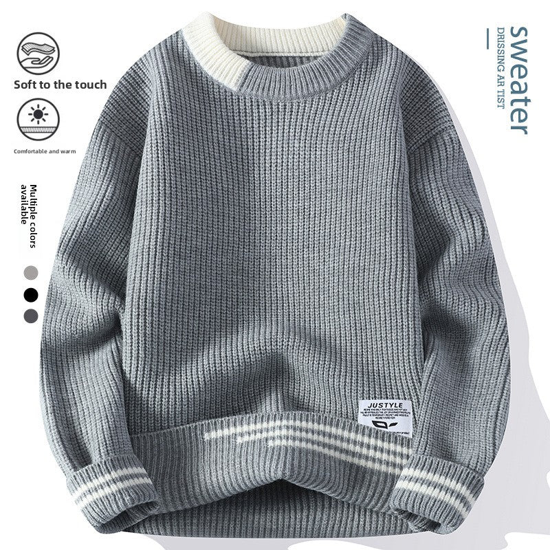 Men Loose Knit Sweater