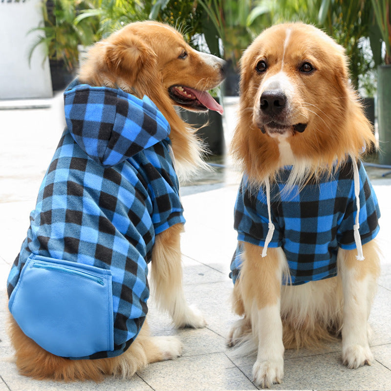 Fleece Zipper Pocket Pet Sweatshirt for Small Medium Large Dogs Cats