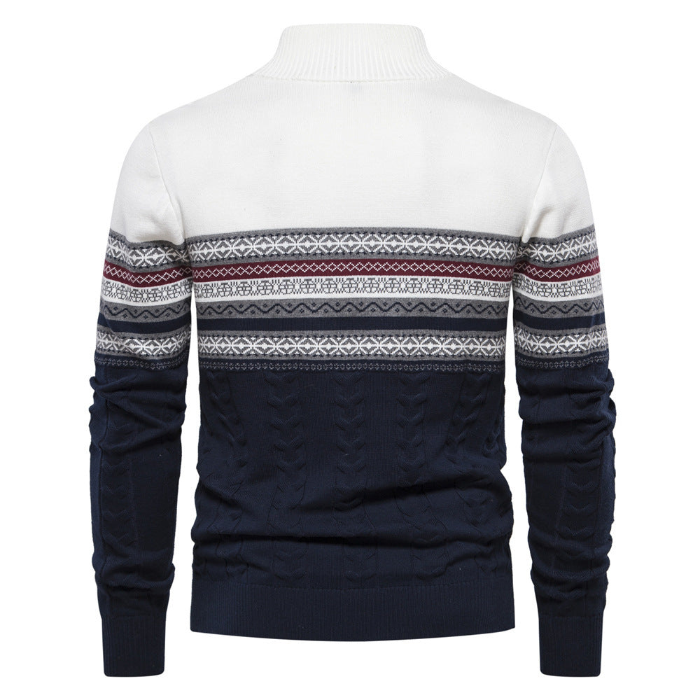 Mens Half Zip Knit Sweater