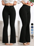 Womens High Waist Flared Pants