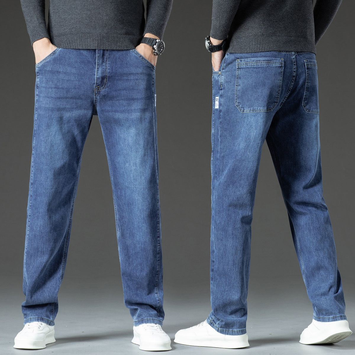 Loose Straight Leg JeansMen's Pants