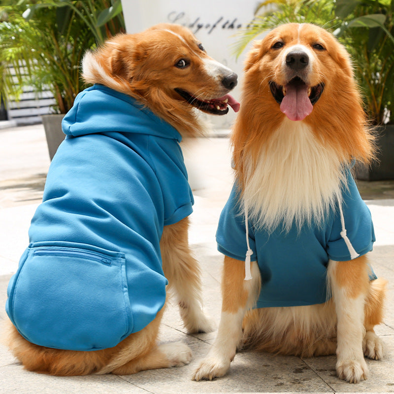 Fleece Zipper Pocket Pet Sweatshirt for Small Medium Large Dogs Cats
