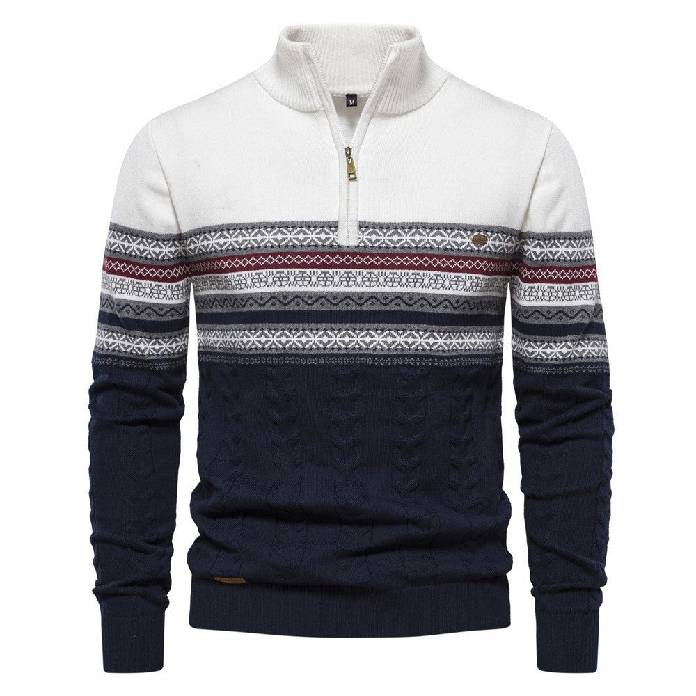 Mens Half Zip Knit Sweater