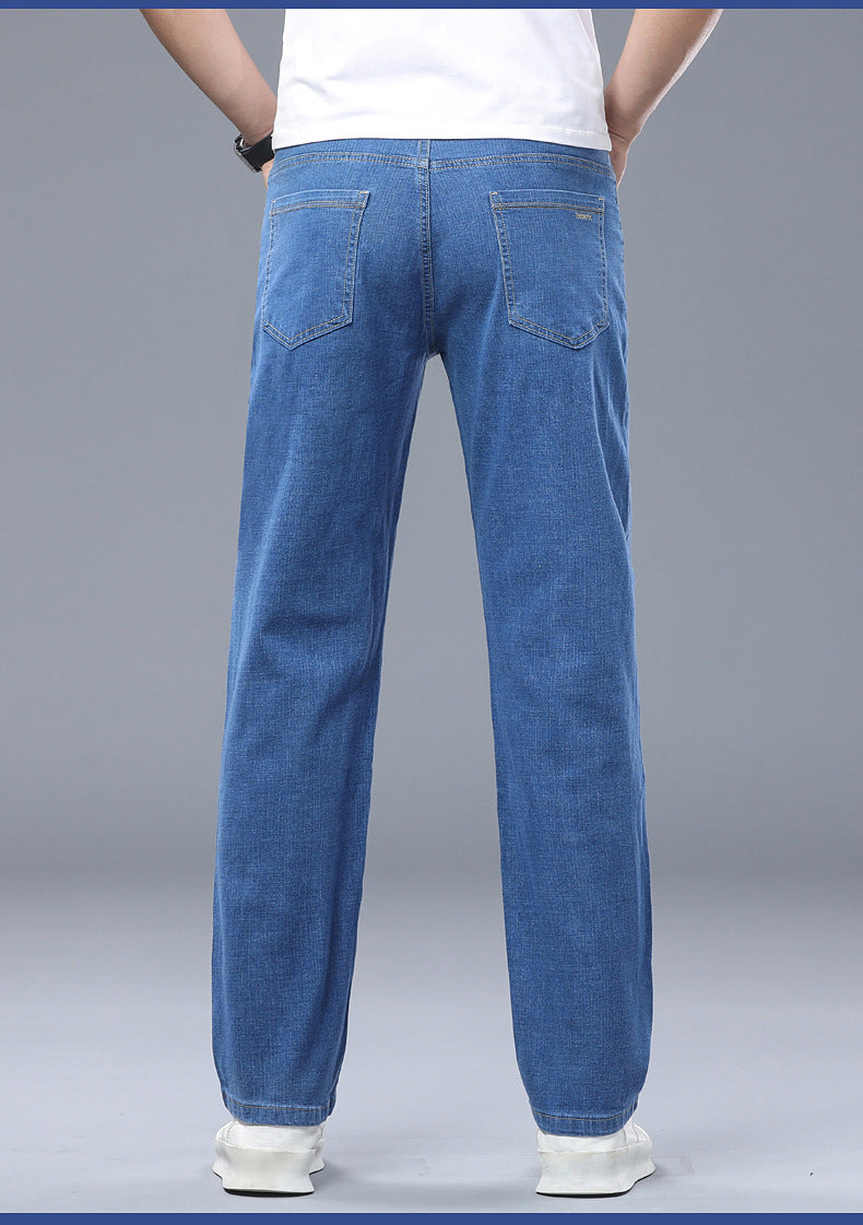 Men?s mid-rise stretch denim trousers