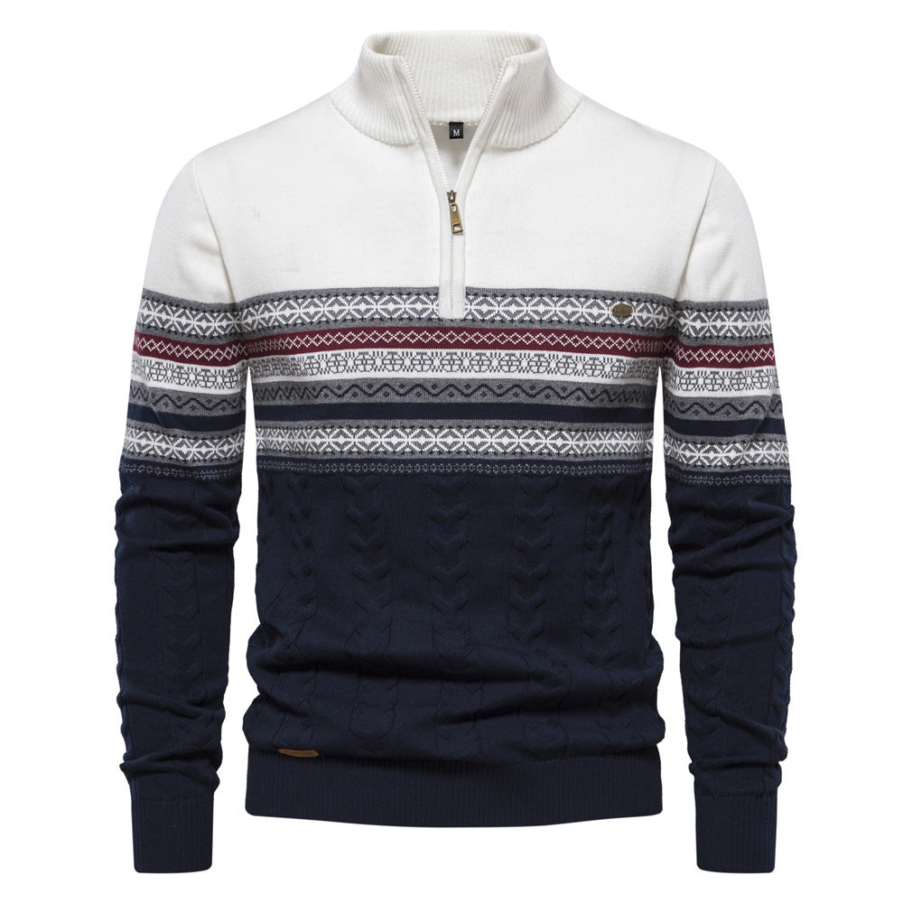Mens Half Zip Knit Sweater