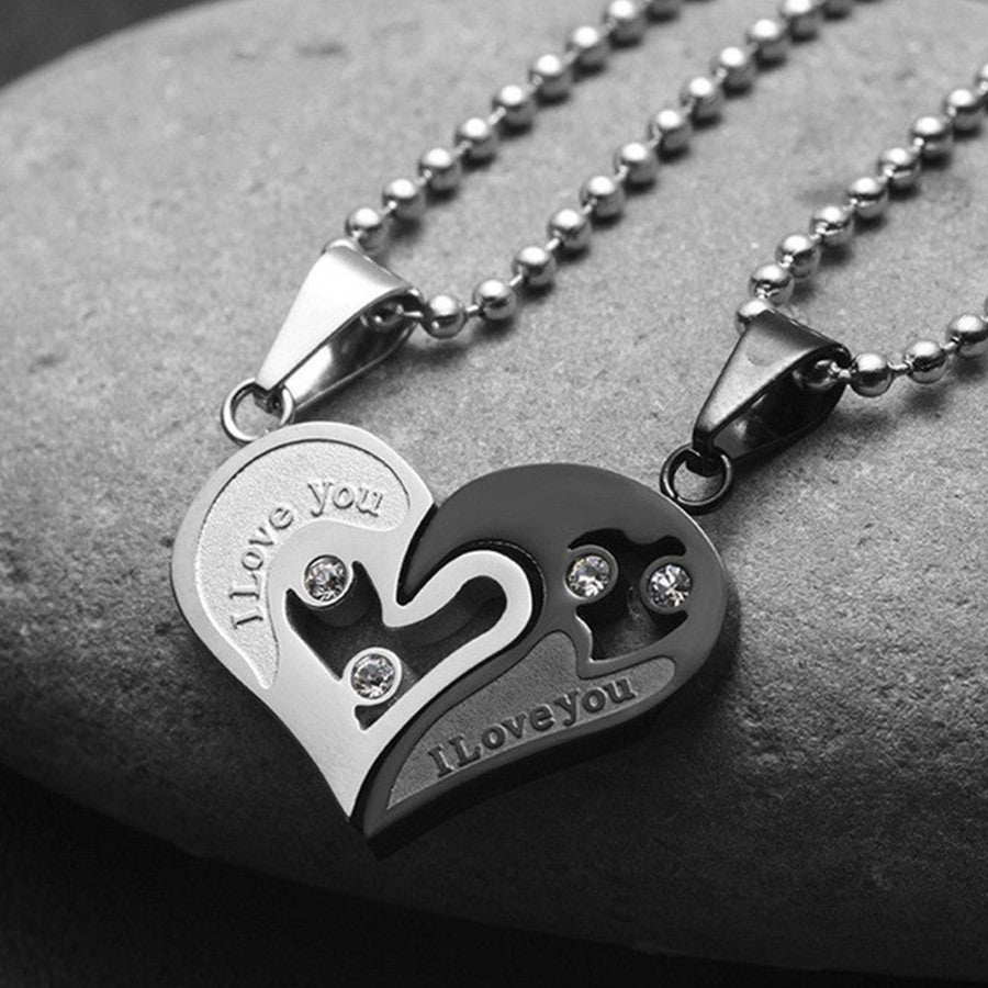 Heart Shape Diamond Alloy Necklace Set