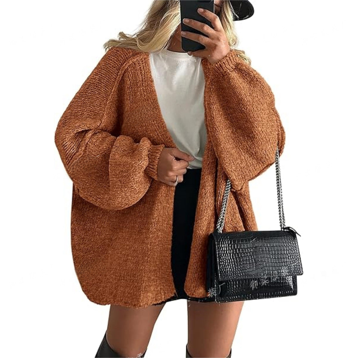 Women's knitted top - European casual sweater coat