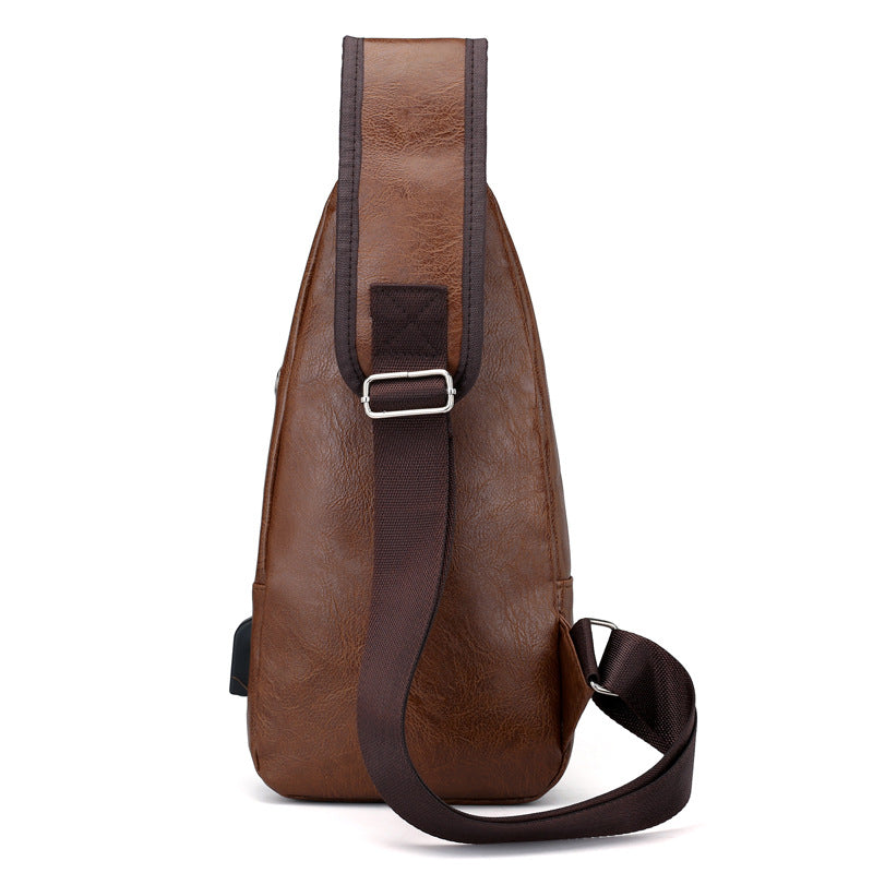 USB Rechargeable Mens Chest Bag